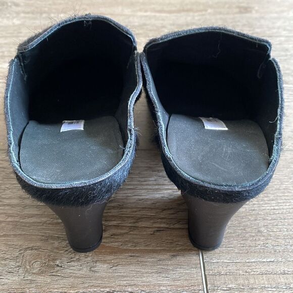 Matisse London Black Ponyhair High Heeled Mule Slides - Picture 4 of 7